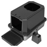 $64 Enclosed Cat Litter Box: Large Stainless Steel Anti-Leak All Black