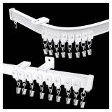 $46 Flexible Curtain Track, Divider Rods, Ceiling/Wall Mount, 12 ft