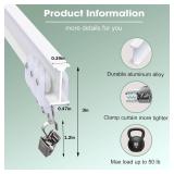 $46 Flexible Curtain Track, Divider Rods, Ceiling/Wall Mount, 12 ft