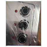 $88 Cusimax Hot Plate, Triple Burner, 7" Cast Iron Cooktop, 11-Temp