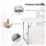 $49 Folding Table 4-Foot Portable Heavy-Duty Plastic Fold-in-Half