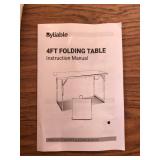 $49 Folding Table 4-Foot Portable Heavy-Duty Plastic Fold-in-Half