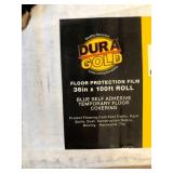 Dura-Gold Floor Protection Film, 36 in x 100 ft, Clear