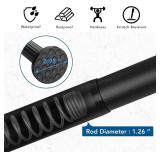 Umimile Tension Curtain Rod, 51-126 in, 1.26 in Dia, Black