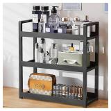 3-Tier Bathroom Counter Organizer for Cosmetics Perfumes (Black)