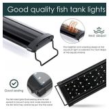 $47 AQQA Aquarium Light, Full Spectrum LED, 12-54" Adjustable, 14-31W