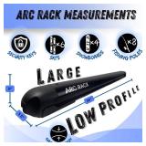 $160 36" Black Low-Profile Ski Rack for Car Roof; 6 Skis/4 Snowboards