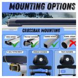 $160 36" Black Low-Profile Ski Rack for Car Roof; 6 Skis/4 Snowboards