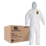 $122 Kleenguard A20 Breathable Hooded Coveralls REFLEX Zip Front XL-2XL
