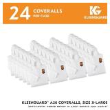 $122 Kleenguard A20 Breathable Hooded Coveralls REFLEX Zip Front XL-2XL