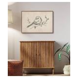 $50 KISSFOX Framed Wall Art Vintage Bird Rustic Animal Canvas