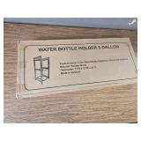 $70 5 Gallon Water Jug Stand with Top Shelves, 3-Tier Wood Rack