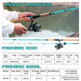 $63 Sougayilang 7 Rod & Reel Combo, 2-Piece, 4000 Reel, Inshore