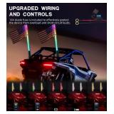 $110 ZIMABLUE 2pc 3ft LED Whip Lights for ATV/UTV with Remote RGB