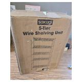 5-Tier Shelf Organizer, Heavy-Duty Shelving, Black 33x12.6x72