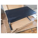$50 SAIJI PU Leather Laptop Bed Tray Table, Adjustable Stand, Black