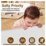 $89 Retractable Baby Gate 150in, 42in, Reinforced Strip, 12ft Wide