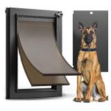 $100 All Aluminum Dog Door for Exterior Door, Large, Heavy Duty, 110lb