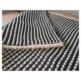 $70 Waffle Runner Rug 60x24, Non-Slip, Quick-Dry, Khaki/Black