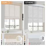 $74 Persilux Light Filtering Roller Shades, Cordless, Linen, 37W x 72H