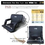 $80 BRAWNTIDE Stadium Seat with Back Support, Cushioned, 2 Hooks