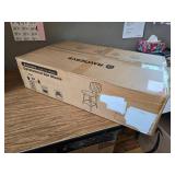 $139 29in Leather Bar Stools Set of 2, Counter Height, High Back Black