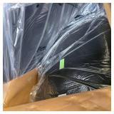 $139 29in Leather Bar Stools Set of 2, Counter Height, High Back Black