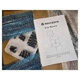 $139 29in Leather Bar Stools Set of 2, Counter Height, High Back Black