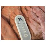 Heated Queen Blanket, Dual Control, 8 Heat, 10h Auto-Off, Pink