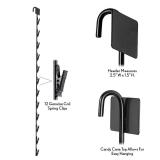 3 Pack Clip Strip Black, 31" Long, 12 Hook Stations