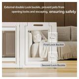 $190 Clear Acrylic Dog Playpen, Indoor Transparent Pet Pen, Wooden