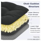 $49 baibu 4-Pack Dining Chair Cushions, Memory Foam, 16.5x16.5in