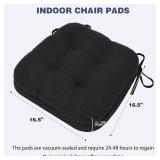 $49 baibu 4-Pack Dining Chair Cushions, Memory Foam, 16.5x16.5in