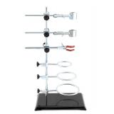 QWORK Laboratory-Grade Metalware Set with Lab Stand and Clamps