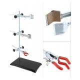 QWORK Laboratory-Grade Metalware Set with Lab Stand and Clamps