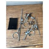 QWORK Laboratory-Grade Metalware Set with Lab Stand and Clamps