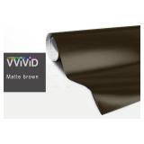 VViViD XPO Matte Brown Vinyl Wrap Roll (3x5ft) with Air Release