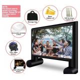 $99 7ft wide Inflatable Movie Screen, Outdoor Blow-Up Screen, Front/Rear
