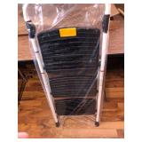 $46 3-Step Folding Steel Ladder, Safety Lock, Anti-Slip Pedals, 800lb