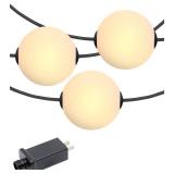 $75 Brightech Orb String Lights - 10 Globe LED - 30 ft Black