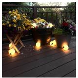 $75 Brightech Orb String Lights - 10 Globe LED - 30 ft Black