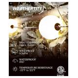 $75 Brightech Orb String Lights - 10 Globe LED - 30 ft Black