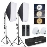 $80 MOUNTDOG Softbox Lighting Kit, 2x19.7x27.5in, 85W LED Bulbs