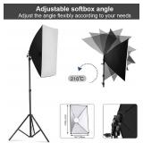 $80 MOUNTDOG Softbox Lighting Kit, 2x19.7x27.5in, 85W LED Bulbs