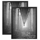 DOAI ART 18x24 Poster Frame 2 Pack, Black - Wall Picture Frames