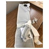 $90 Clothes Rack 42in Wall Mounted with Black Wood Shelf, Heavy Duty