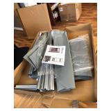 $51 Portable Clothes Closet with Rolling Doors - Gray