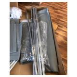 $51 Portable Clothes Closet with Rolling Doors - Gray