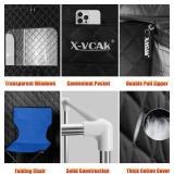 $180 2-Person Steam Sauna Tent 2 Steamers 2 Chairs 71x49x36 Black