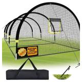 $220 Baseball Batting Cages for Backyard 22/30ft x 12x8ft Portable Net